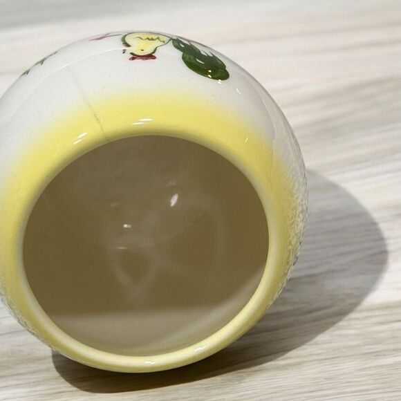 Vintage Brock of California Pottery 1950’s Yellow Trim Small Jar w/ Rooster - Picture 4 of 6